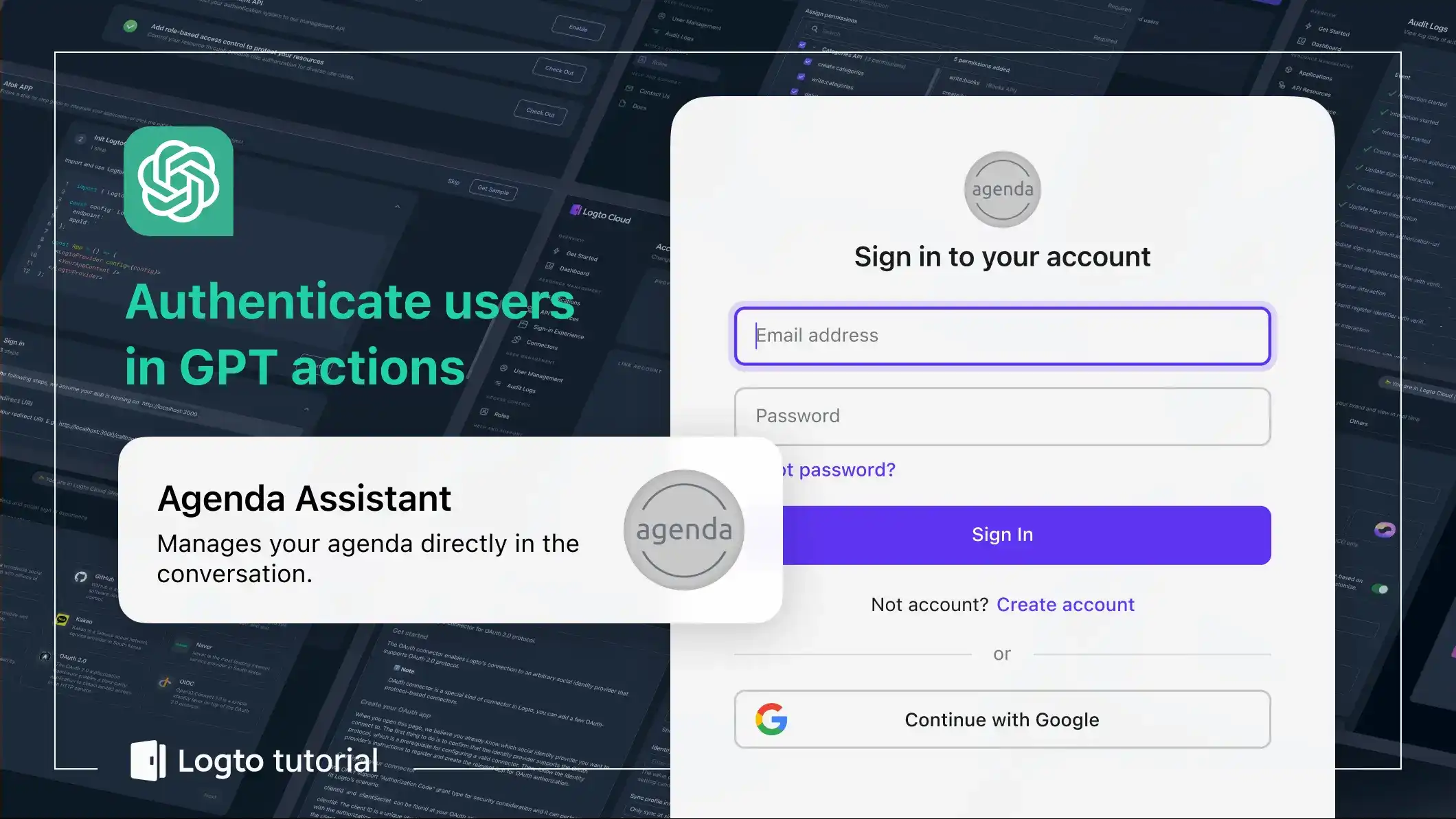 Authenticate users in GPT actions: Build a personal agenda assistant