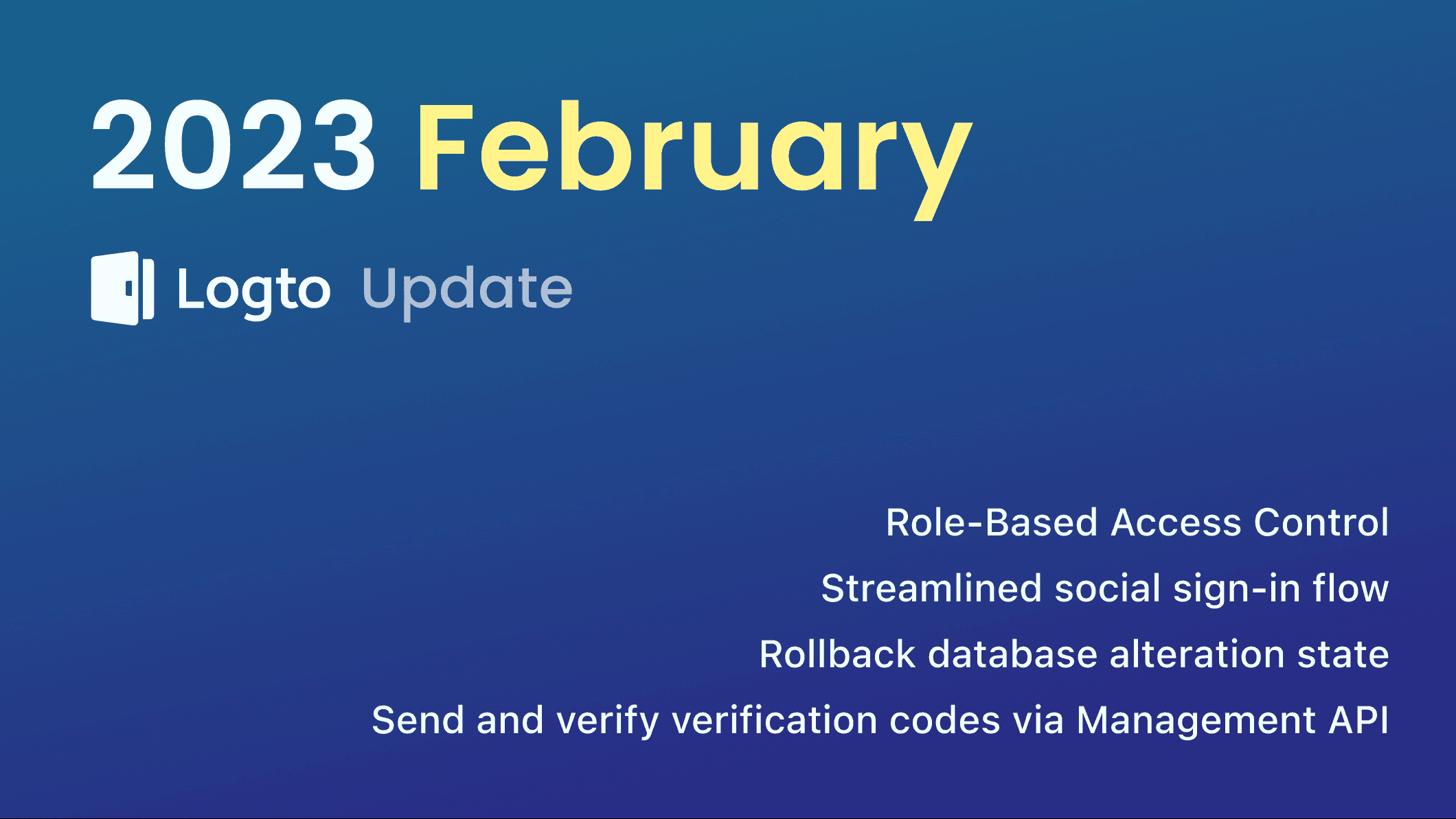 Logto 2023 February update