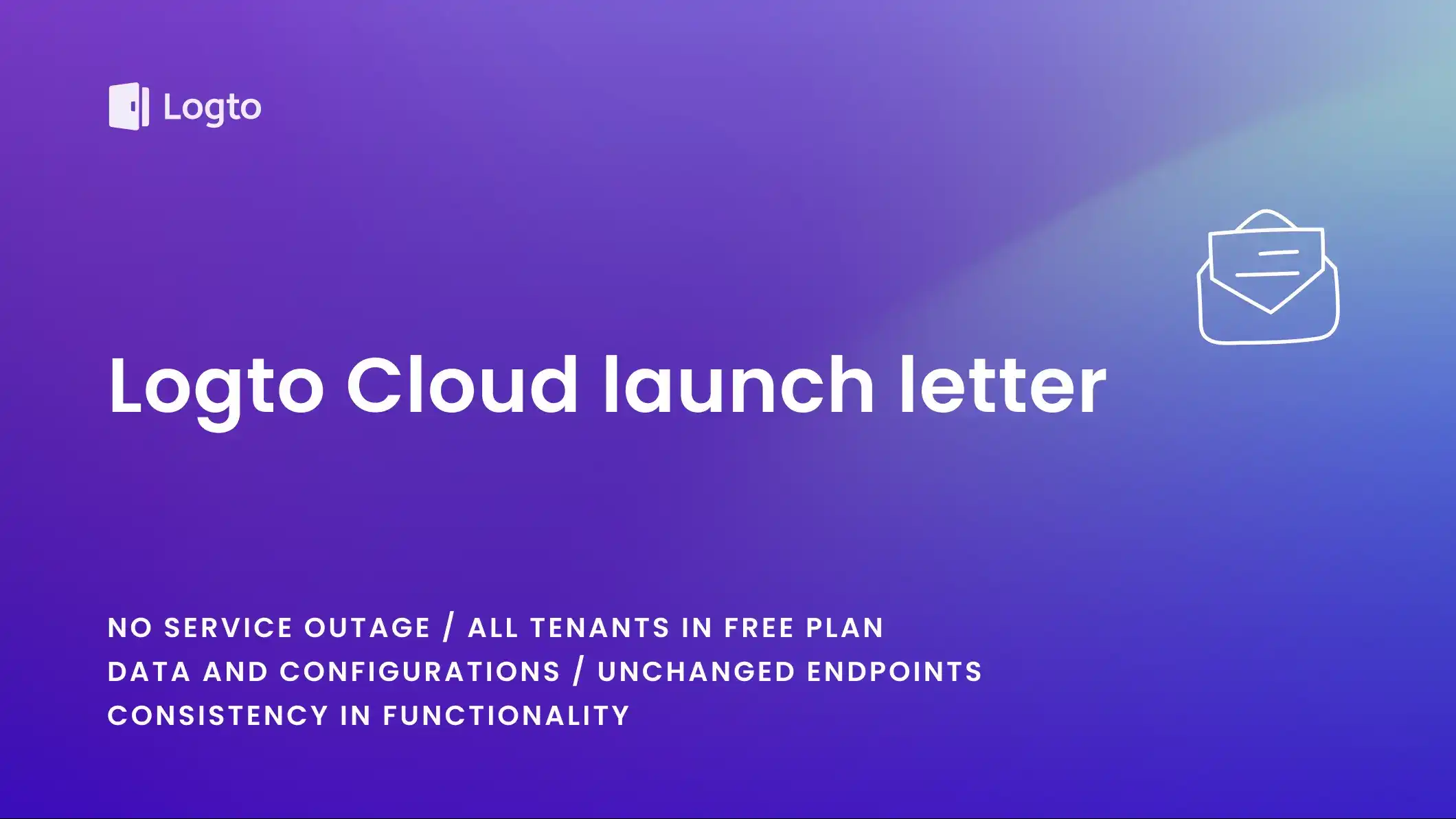 Logto Cloud launch letter for preview users