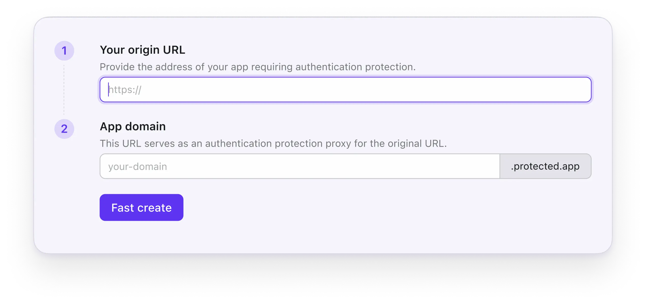 Create Protected App