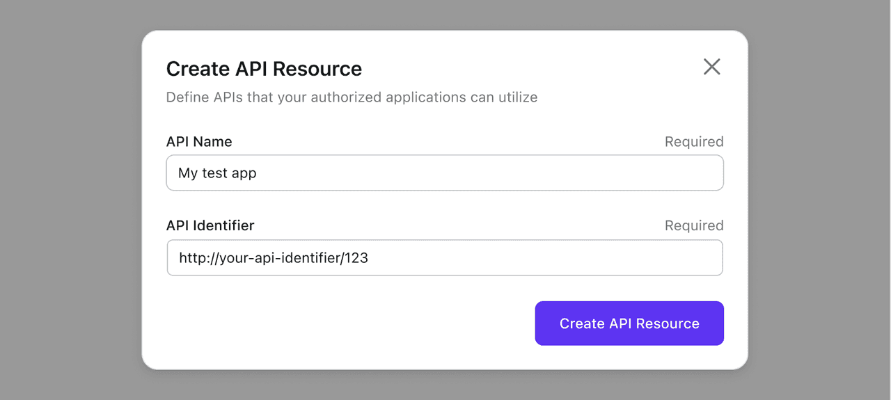 Create API resource