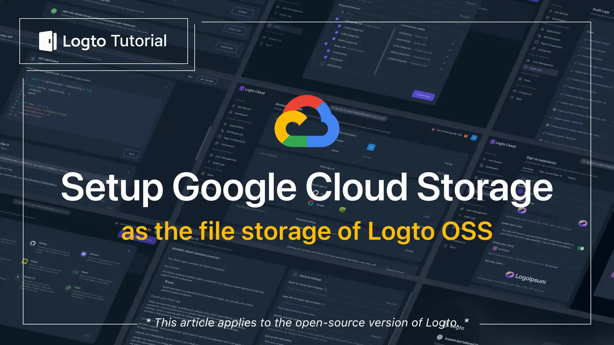 Setup Google Cloud Storage as the file storage of Logto